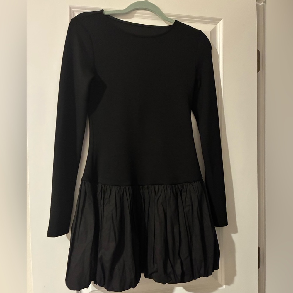 Elegant Black Mini Bubble Dress